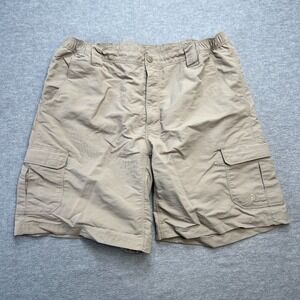 The North Face‎ Shorts Mens XL Beige Cargo Nylon Hiking Climbing Elastic Waist